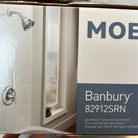 MOEN Brushed Nickel Shower Set- Banbury 82912SRN - Picture 3 of 14